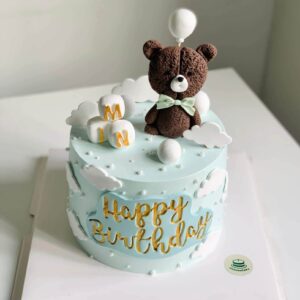 bánh kem nặn hình con gấu dễ thương