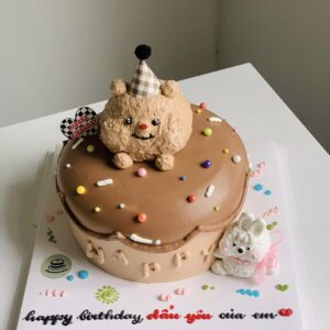 bánh kem tạo hình gấu dễ thương