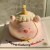 bánh kem tạo hình con heo dễ thương