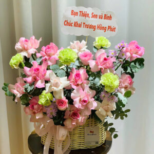 giỏ hoa khai trương