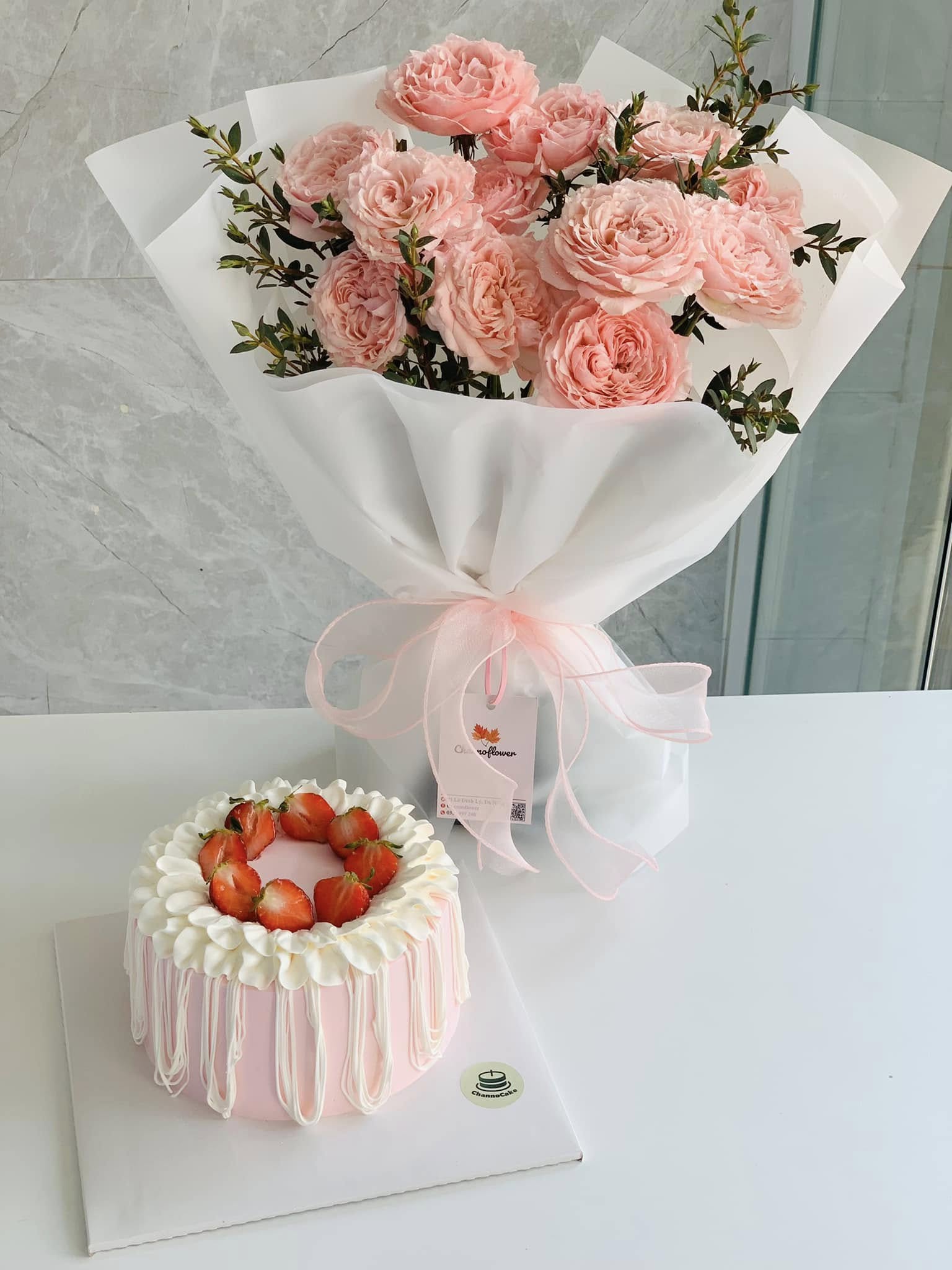 Bó Hồng Ohara Hồng Phấn Dịu Dàng