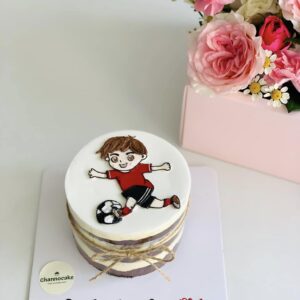 bánh tiramisu vẽ cậu bé
