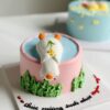 bánh kem con vịt lười