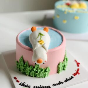 bánh kem con vịt lười
