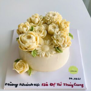 Bánh rau câu flan hoa