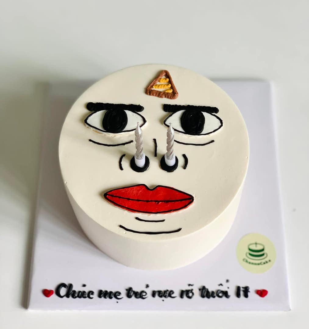 bánh vẽ mặt bựa