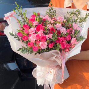 Bóa hoa hồng sophia mix phăng