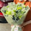 Bó hoa xinh nhật tone xanh lá
